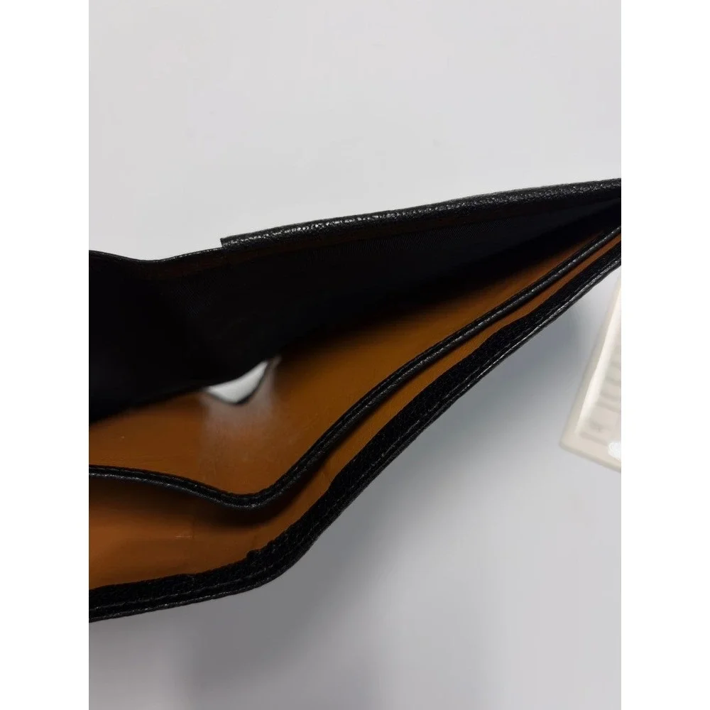 Biagi by Swank Black Genuine Ram Leather Bifold Wallet With Papers 1970's